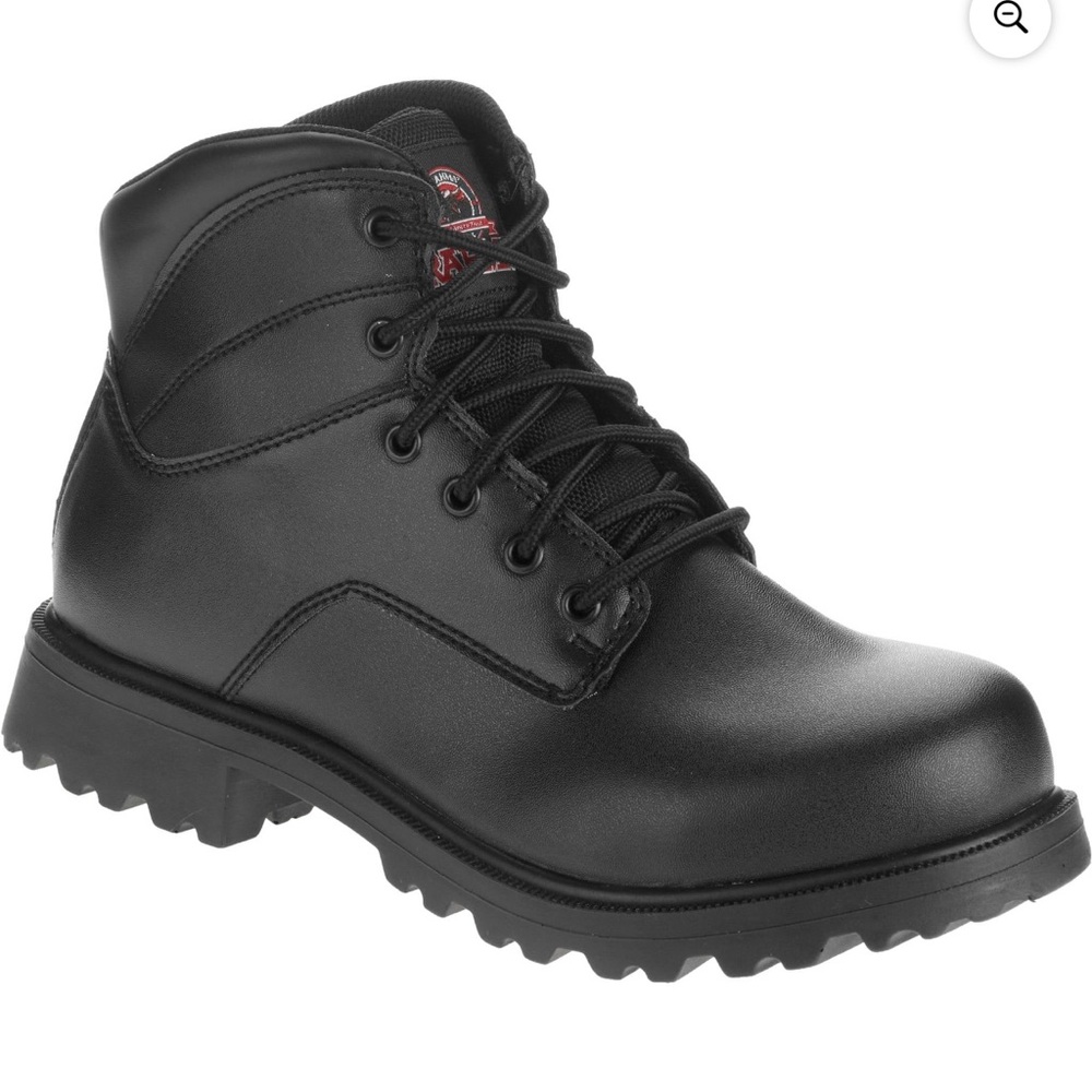 Brahma Leather Work Boots Men’s Wide 6" Black Safety Boot - 9
